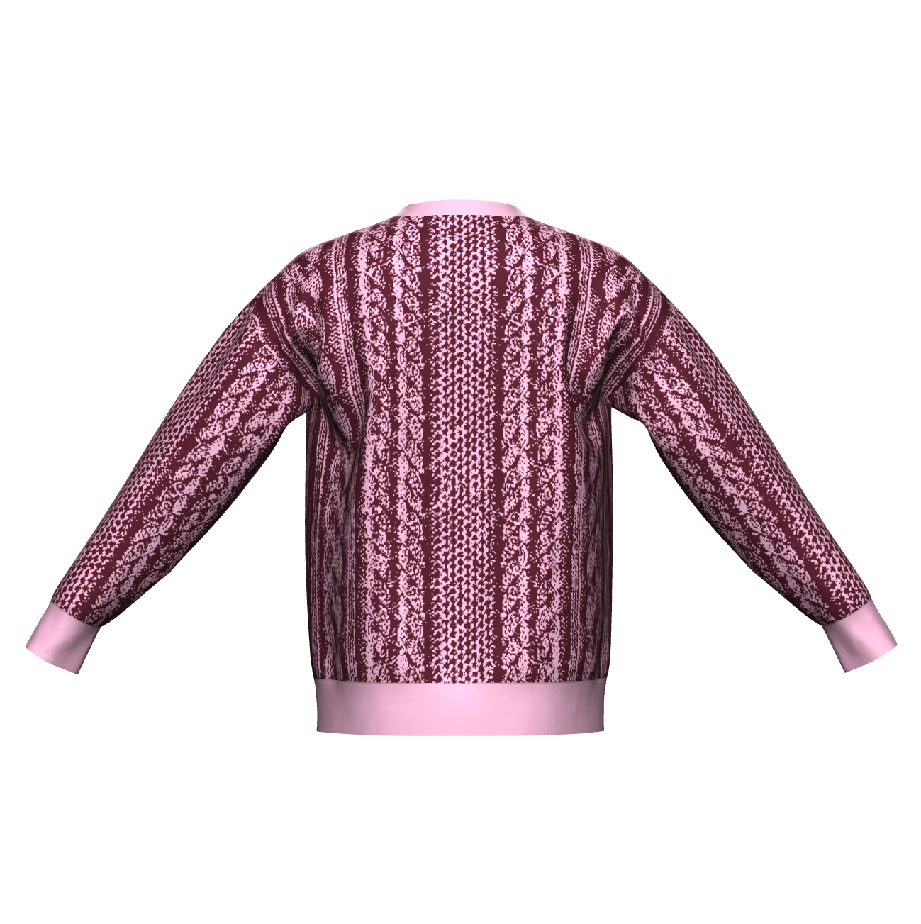 Not-So-Cabled Knit Jumper - Pink